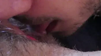 Big clit licking and sucking until she cums hard hairy girlfriend huge orgasm in close up