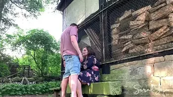 Fucking at an abondand barnyard - outdoor sex
