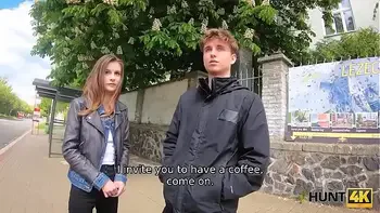 HUNT4K. Lassie has no money for bus ticket but has perfect sexy body