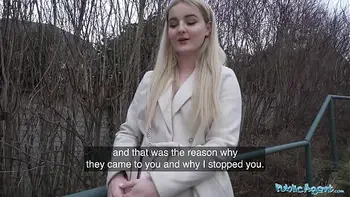 Public Agent Hot Blonde from California Sucks and Fucks a Huge European Cock