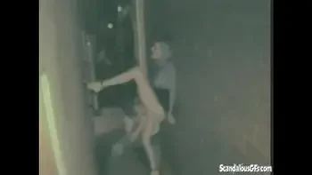 Pussy licked alley whore bends over for dick