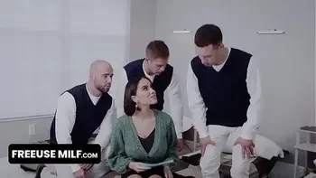 FreeUse Milf - Huge Boobed Stepmom Rides Her Three New Stepsons Under The Christmas Tree