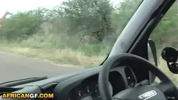 Beautiful Black Girlfriend Reaches Pussy Smashed Travelling Across African Wilderness