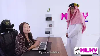Dwarf Arab Khalifa buys company and fucks big-assed secretaries - Thiana fields