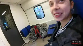 Real Public Blowjob in the Train | POV Oral CreamPie by MihaNika69 and MichaelFrost