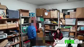 BBG Threesome Security Guards Fuck A Sweet Teen For Stealing - SHOPFUCK