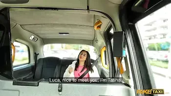 Fake Taxi - petite London Teen babe with tight body and little big tits teases driver before struggling with his huge dick in her super tight pussy