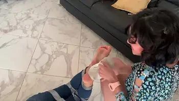 Barefoot BDSM Girl Gagged And Hogtied By Evil Roommate