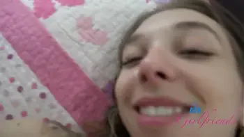 Skinny and sweet babe Breezy Bri gets pussy licked until she cums POV GFE