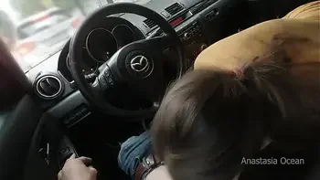 I paid the taxi driver with a blowjob while he drove me home. Public.