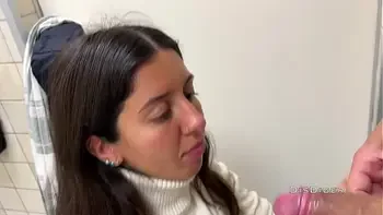 Real Porn Casting in A Public Toilet of a Shopping Mall