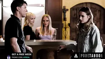 PURE TABOO 18YearOld Kyler Quinn Gets Covered In Cum During 3Way Initiation Into Sex Cult