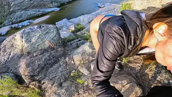 Naughty hikers - they got the summit and got busy on it fucking