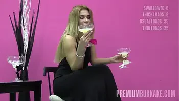 Premium Bukkake - Eva swallows 71 huge mouthful cumshots