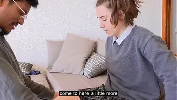 Stepfather teaches his stepdaughter how to have sex