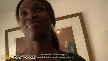 Cute Black Girl Riding White Cock In Fake Homemade Casting