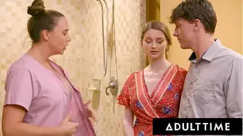 ADULT TIME - MILF Masseuse Chanel Preston Introduces Bunny Colby & Her BF To 3-Way Nuru Massage!