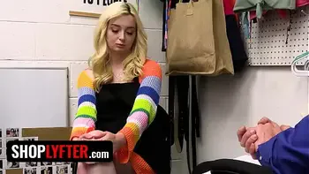 Petite Blonde Teenie Thief Fucked Doggystyle by Mall Guard - Shoplyfter