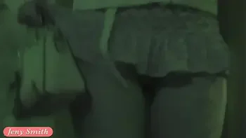 Jeny Smith flashing pussy with mini skirt in public