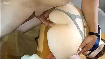 Stepsister Takes Big Dick Inside Her Tight Asshole after dinner on the Kitchen Table Toystest