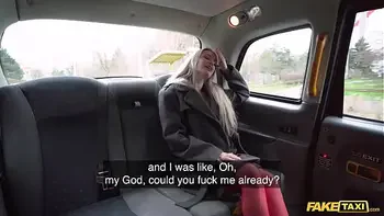 Fake Taxi Hardcore anal sex with a hot blonde dressed in sexy red lingerie