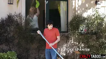 Shameless big tits MILF stepmom Rachael Cavalli fucks big cock stepson