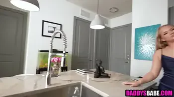 Pervy step dad asks step daughter to do chores