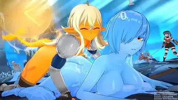 futa shark and slime girl