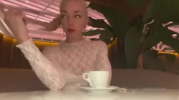 Blowjob in public restaurant's restroom. Casual sex with stranger. Hotwife’s revelation. Ep. 2.