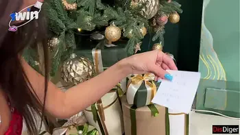 Daddy fuck me in the ass for Christmas! - Anal Creampie