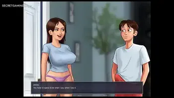 Summertime Saga - Caught Masturbating By His Busty Mature Stepmom