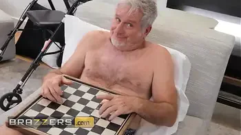 Old Guy Jay Crew Is Lucky To Have His Fuck Buddy Katie Morgan & His Nurse Sharing His Hard Dick - BRAZZERS