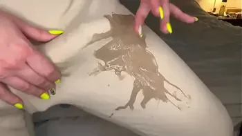 Stepmother with milking cock was caught by her stepson and seduce him to lick it