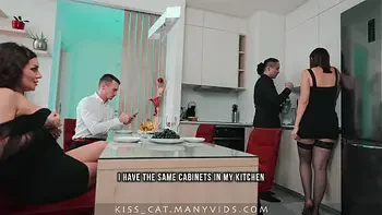 ︎We Fucked Boss's Cheated Wife in Threesome Cuckold Husband Talks to Phone when she Swallow Cum