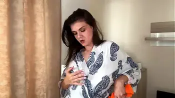 Stepmother with Fat Cock makes Stepson licking her milky Nipples