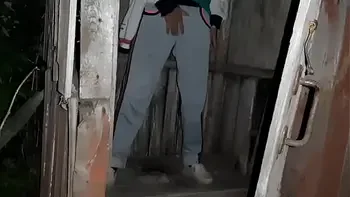 I caught my neighbor masturbating in the toilet on the street and I joined her - Lesbian Illusion Girls