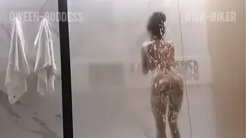 Erotic couple sex in the shower