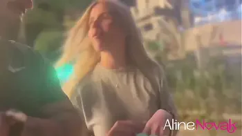 Reencontramos o motoboy no parque e fomos parar no motel! A loira gostosa adora uma aventura a três! - alinenovak.com.br