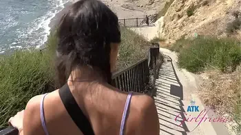 Cruising on the coast with super cute Brianna Arson and getting head out in public POV