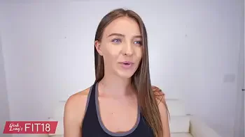 Gorgeous 18 Year Old Ukrainian Refugee Sissy Moore Models In Yoga Pants and Fucked By Agent - 60FPS