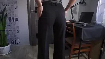 Secretary Pants Too Tight So They Rip Open