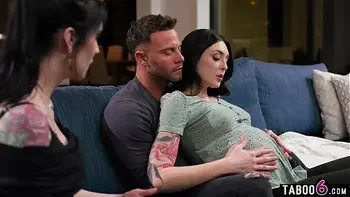 Pregnant couple dealing with unsatisfied cravings inviting a third