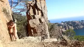 Hot couple outdoor Sex in the middle of a path, amateur