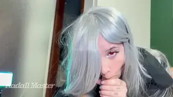 Sonho erotico com hentai do cosplay Kakashi, recebeu uma mamada comeu o cuzinho dela e encheu de leite! NARUTO!!