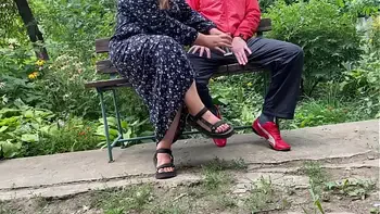 Curvy mother in law gets my cum outdoors