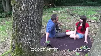 Hikers fucking in forest