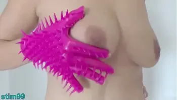 Perverse Mature Masturbation with Brush Cleaner, Milf Stretching Pussy with Glove and Pump Plugers