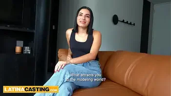 Colombian teen cutie turns the heat on casting not wearing any panties!