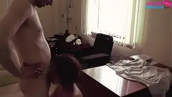 Wife Deep Sucking Dick and Doggystyle Fuck at Work Husband