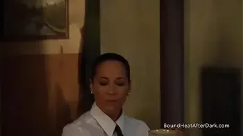 Blonde Lesbian Slave In Handcuffs Touched By Dominant Mistress